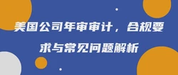 美国公司年审审计，合规要求与常见问题解析