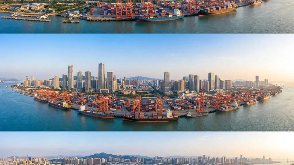 福建跨境电商产业带与沿海城市港口风貌